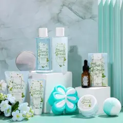 Body & Earth 11pc Starry Jasmine Spa Set & Tote 