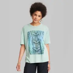 Women's Elbow Sleeve Oversized Graphic T-Shirt - Wild Fable&trade;