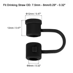 Unique Bargains Reusable Dust-Proof Flexible Washable Straw Cover
