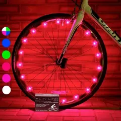 Activ Life Bike Lights for Wheels (2 Tire, Pink) Birthday Gifts for Women & Summer 2024 Presents for Girls - Top Travel Essentials