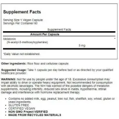 MRM Nutrition Melatonin 3 mg 60 Vegan Caps