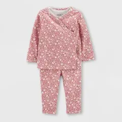 Carter's Just One You&reg; Baby Girls' Cardigan Floral Top & Bottom Set - White/Pink
