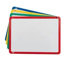 Edx Education Plastic Framed Metal Whiteboards, Four Colors, Set of 4