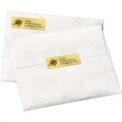 Avery Foil Mailing Labels, Gold, 3/4" x 2-1/4", 300 Labels (8987)