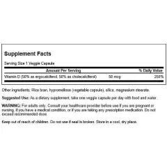 Swanson Vitamin D Complex with Vitamins D2 & D3 2,000 Iu (50 mcg) 60 Veg Caps