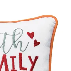 C&F Home 10" x 10" Faith, Family and Fall Embroidered Throw Pillow