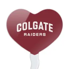 Colgate University Raiders Logo Heart Love Cupcake Picks Toppers Decoration Set of 6