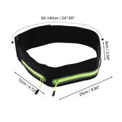 Unique Bargains Reflective Double Pocket Running Waist Pack 1 Pc