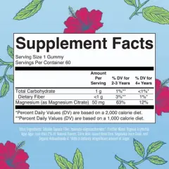 MaryRuth's Kids Magnesium Calm Gummies, Hibiscus, 60 ct