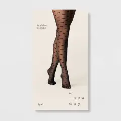 Women's Bow Sheer Tights - A New Day&trade; Black