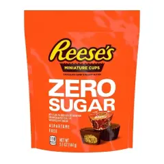Reese's Zero Sugar Miniatures Chocolate Peanut Butter Cups Candy - 5.1oz