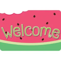 Ashley Productions&reg; The Original Fun Mat&trade;, Welcome Mat, 15.5" x 23.5", Watermelon Welcome
