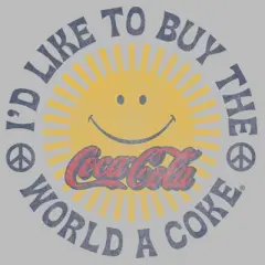 Men's Coca Cola Unity Distressed Sun Logo T-Shirt