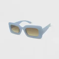 Women's Milky Plastic Rectangle Sunglasses - Wild Fable&trade; Blue