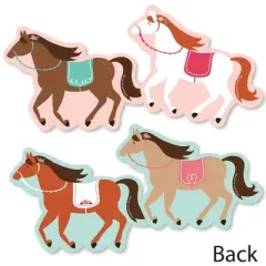 Big Dot of Happiness Run Wild Horses - Decorations DIY Pony Birthday Party Essentials - Set of 20