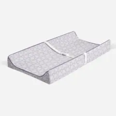 Bacati - Floral Quilted Muslin Changing Pad Cover Lilac