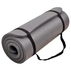 BalanceFrom GoCloud 71" x 24" All-Purpose 1-Inch Extra Thick Double-Sided Non-Slip High Density Anti-Tear Exercise Yoga Mat with Carrying Strap