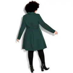 Women's Plus Size Blushing Belle Coat - jade | CITY CHIC