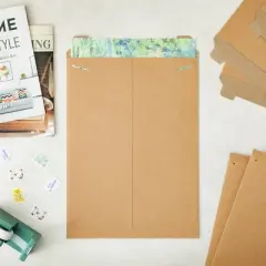 Juvale 25 Pack Brown Rigid Mailers That Stay Flat, Bulk Cardboard Envelopes for Shipping Documents, Photos (13 x 18 In)