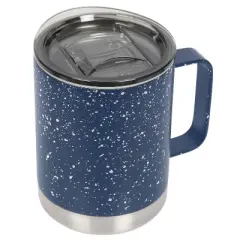 FIFTY/FIFTY 12oz Stainless Steel with PP Lid Speckle Mug Navy/White