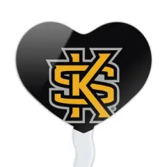 Kennesaw State Owls Logo Heart Love Cupcake Picks Toppers Decoration Set of 6
