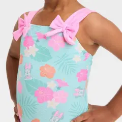 Toddler Girls' Disney Minnie Mouse One Piece Swimsuit - Aqua Green