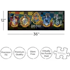 Aquarius Puzzles Harry Potter Crests Slim 1000-Piece Jigsaw Puzzle