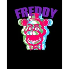 Five Nights at Freddy's Multi-Colored Freddy Boy's Black T-shirt