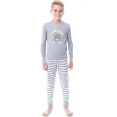 Tom And Jerry Boys' Girls' Unisex Child Troublemakers Sleep Pajama Set Grey