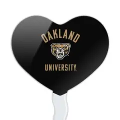 Oakland Golden Grizzlies Heart Love Cupcake Picks Toppers Decoration Set of 6