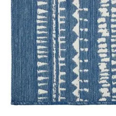 5' x 7' Fringe Outdoor Rug Blue Striped - Threshold&trade;