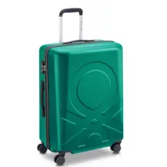 United Colors of Benetton x DELSEY PARIS Medium Checked Fabrica 24" Hardside Spinner Suitcase - Green