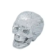 6 1/4" Disco Mosaic Skull Halloween Decoration