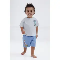 Disney T-Shirt French Terry Shorts Outfit Set Newborn to Infant