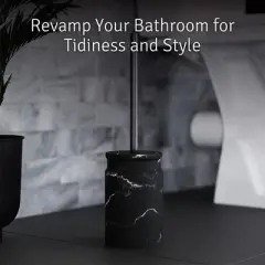 Creative Scents Toilet Brush and Holder Set (Marble Look)