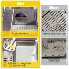 Aivituvin Wooden Hamster Cage| Anti-Chew Design-AIR53-DG/WZ/OC