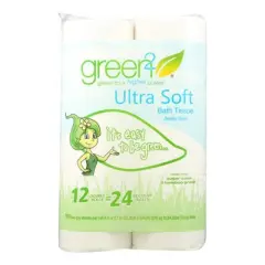 Green 2 Ultra Soft Bathroom Tissue 2-Ply 300 Sheets - Case of 8/12 ct