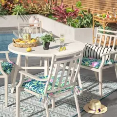 5' x 7' Tapestry Woven Outdoor Rug Aqua - Opalhouse&trade;