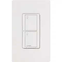 Lutron Caseta Smart Switch for All Bulb Types or Fans, 5A | Neutral Wire Required | PD-5ANS-WH-R | White