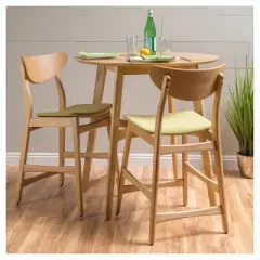 Set of 2 24" Gavin Natural Frame Counter Height Barstool - Christopher Knight Home