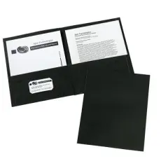 Avery Two-Pocket Folder 40-Sheet Capacity Black 25/Box 47988