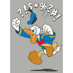 Men's Mickey & Friends Donald Duck Angry Jump T-Shirt