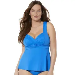 Swimsuits for All Women&rsquo;s Plus Size Sweetheart Wrap Tankini Top