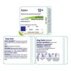 Sulphur 10M by Boiron Homeopathic Single Medicine For First Aid  -  80 Pellet