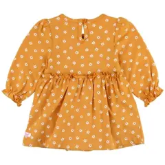 RuffleButts Toddler Girls Long Sleeve Skirted Romper