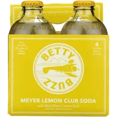 Betty Buzz - Meyer Lemon Club Soda 4 Pack - Case of 6/36 oz