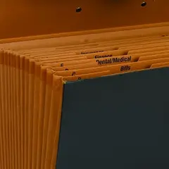 Smead A-Z and Subject Expanding File Box, 19 Pockets, Alphabetic (A-Z) and Subject, Latch Closure, Legal, Black (70804)