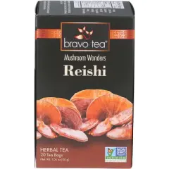 Bravo Tea Mushroom Wonders Reishi Herbal Tea - 20 Bags - 1.06 oz