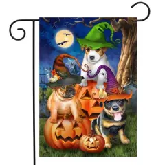 Briarwood Lane Halloween Garden Flag 12x18 For Outdoor Spooky Pups For Halloween Garden Flag Flags For Outside