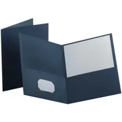 Oxford 2-Pocket Folder, 100 Sheet Capacity, Dark Blue, Pack of 25